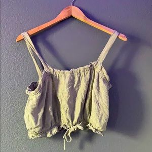 Green crop top